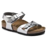 1019201 Rio Kids Birko Flor Electric Metallic Silver Narrow