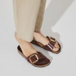 1022568 Madrid Big Buckle Prirodna koža High Shine Chocolate Narrow - Image 2