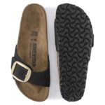 1023373 Madrid Big Buckle Nubuck Black Narrow - Image 2