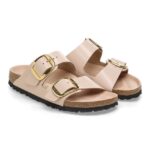 1026553 Arizona Big Buckle Prirodna koža Patent High Shine New Beige Narrow - Image 4