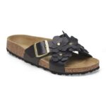 1026734 Siena Flowers  Black  Koža Narrow