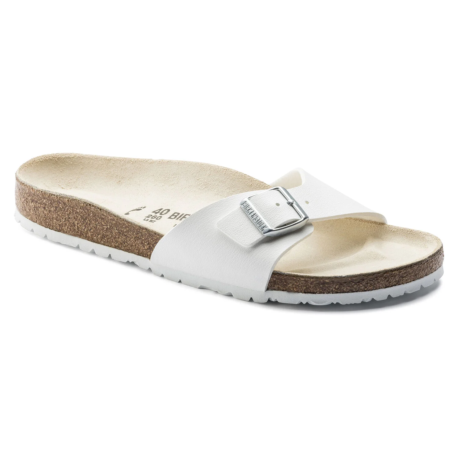 Birkenstock_Madrid_40733_White.webp 040733 Madrid White Birko - Flor Narrow - Image 1