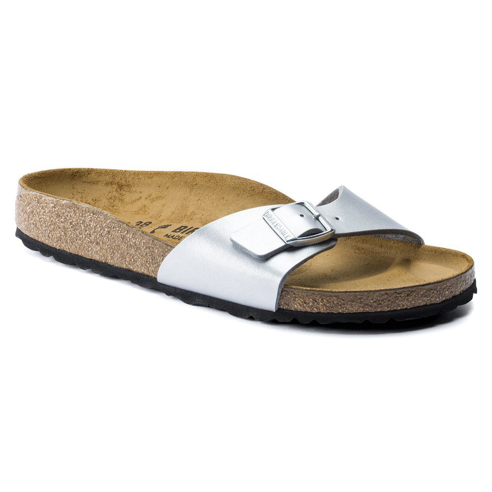 birkenstock-040413-sandals-1.jpg 040413 Madrid Birko Flor Silver Narrow - Image 1