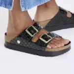 1029045 Arizona Flex Platf Lena Croc Black Hex Narrow - Image 2