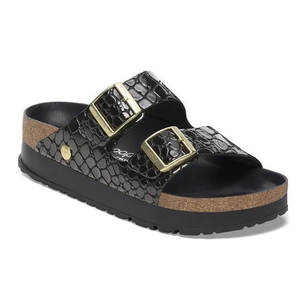 birkenstock__1029045__main.webp 1029045 Arizona Flex Platf Lena Croc Black Hex Narrow - Image 1