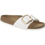 1019814 Madrid Big Buckle Birko-Flor Patent White Narrow