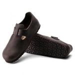 166533 Birkenstock London Oiled Leather Narrow Fit Brown - Image 4